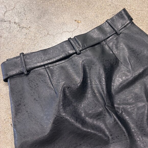 Modern Citizen Tanner Vegan Leather Wrap Skirt - Picture 9 of 11